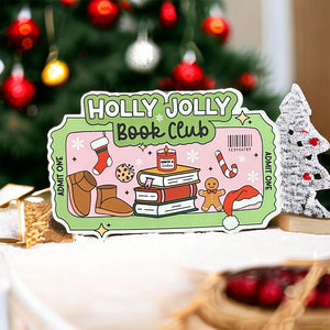 Holly Jolly Book Club Sticker